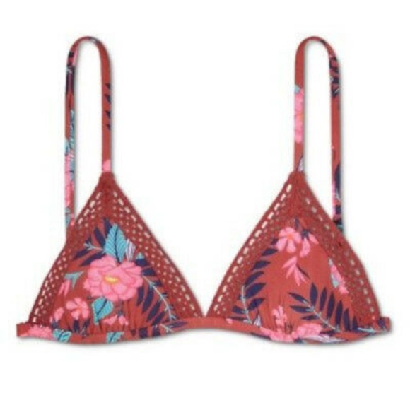 Xhiliration Crochet Triangle Bikini Top - Picture 5 of 6